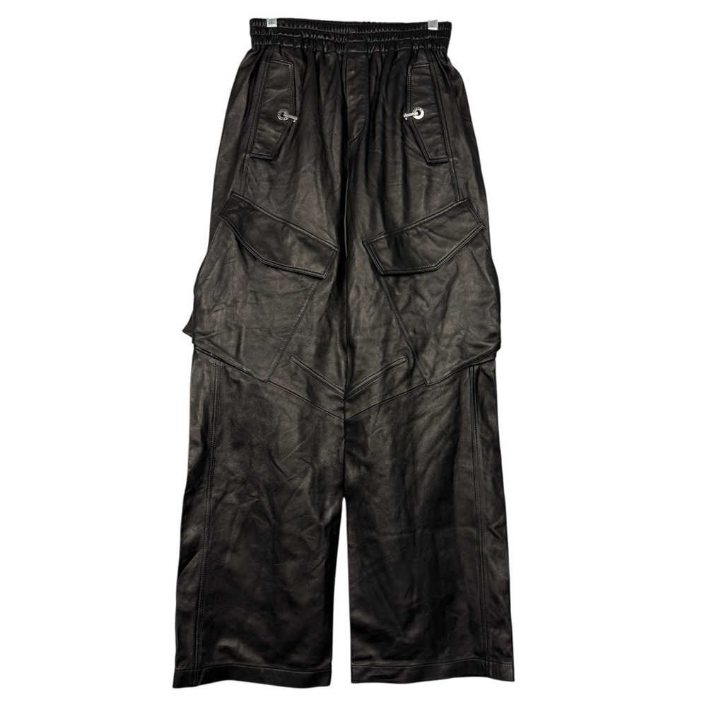 Dion Lee Lamb Leather Straight Wide Leg Pocket Cargo Pants - Picture 4 of 11